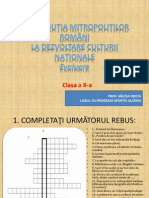 Contributia Mitropolitilor Evaluare 10