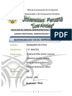 Responsabilidad Social Empresarial: Cátedra Catedrático Integrantes