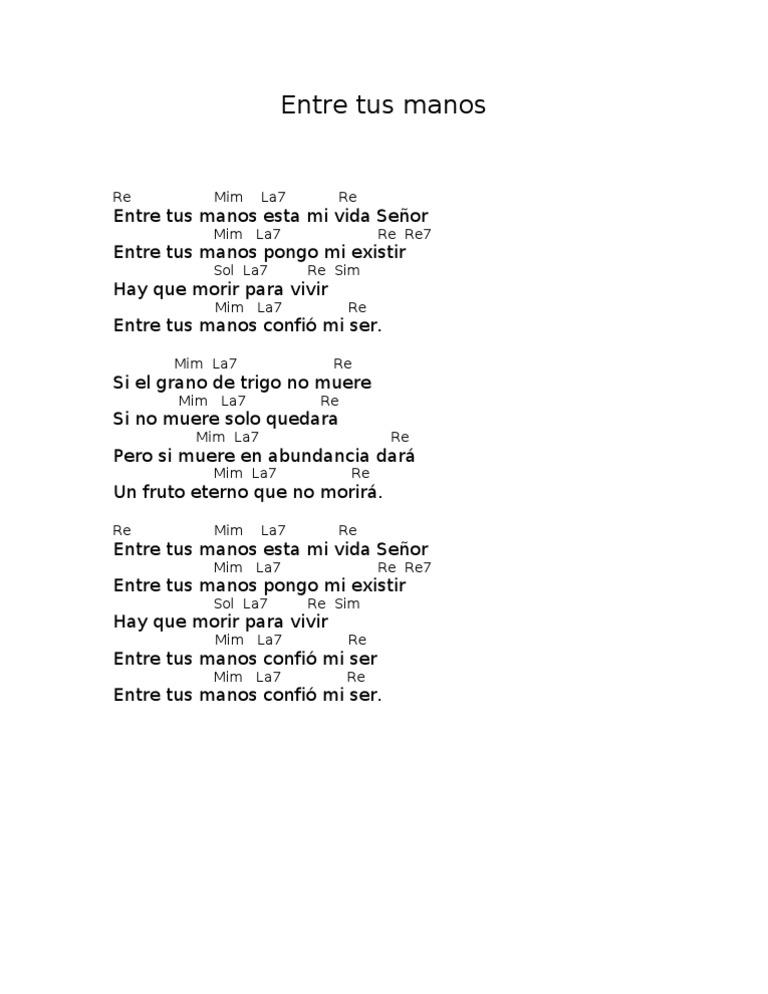Entre Tus Manos PDF