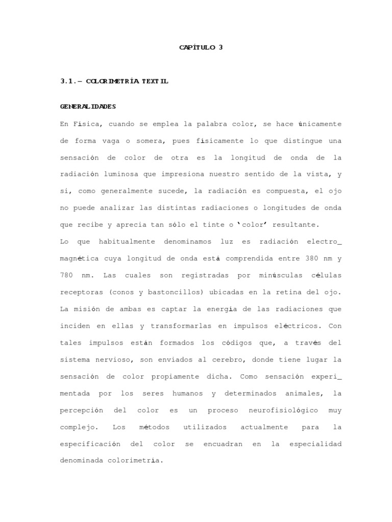 Colorimetria Textil PDF | PDF | Color | Ligero