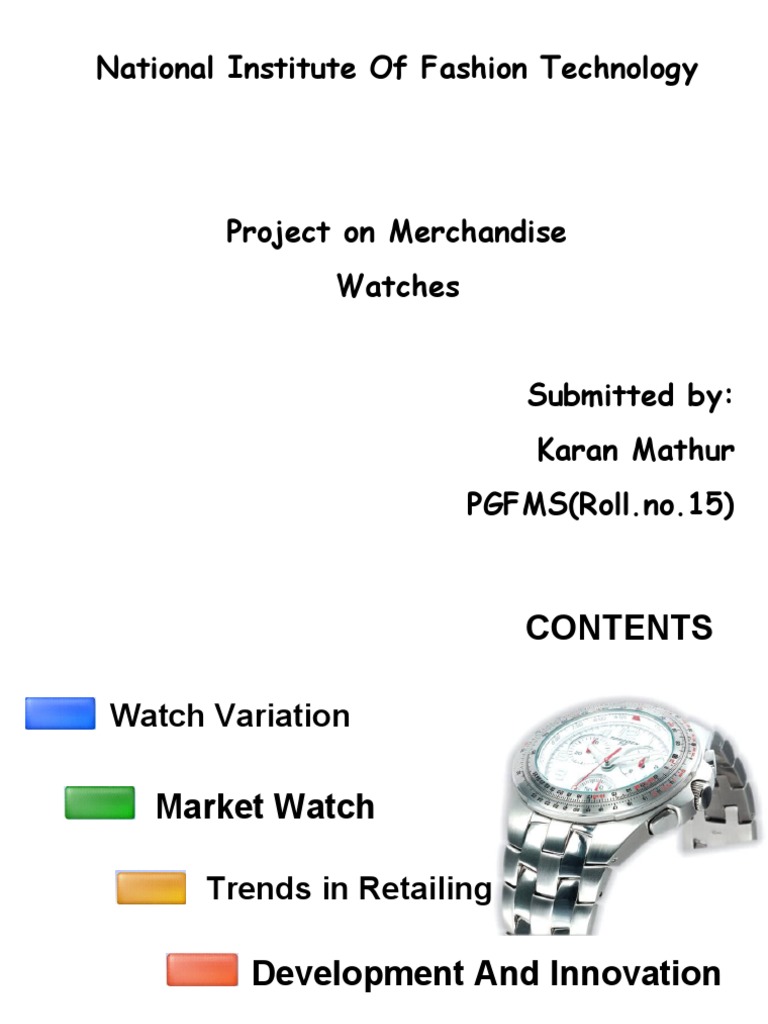 Watch Merchandise Project Overview | PDF | Watch | Brand