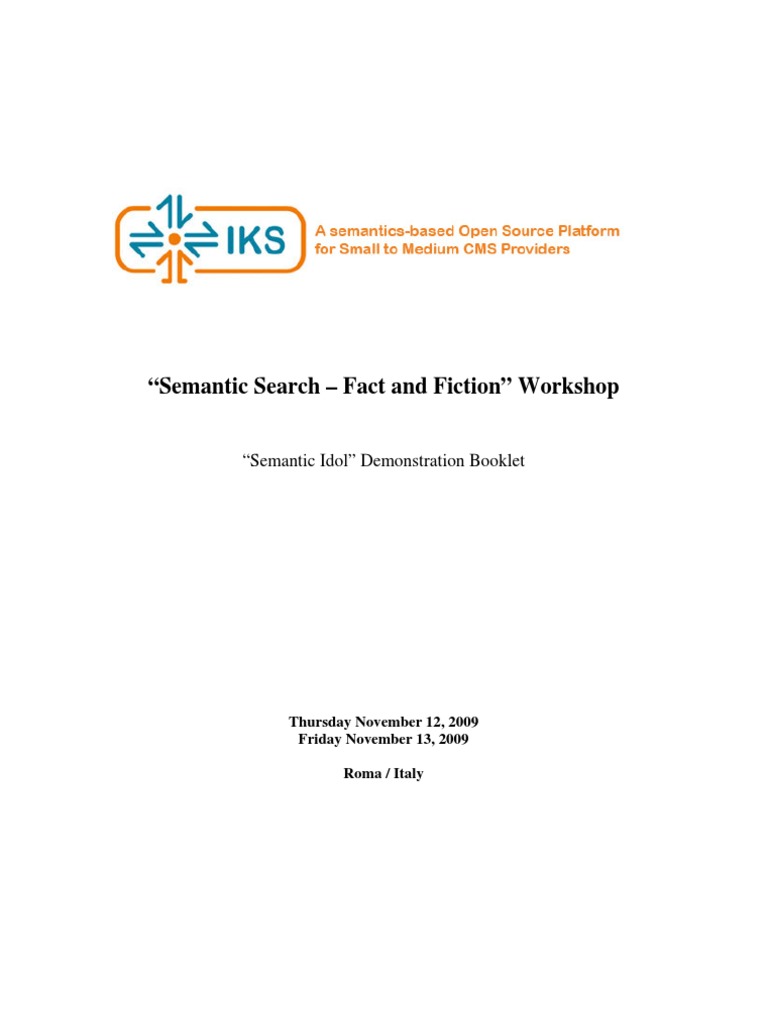 Semantic Search Demo Booklet | PDF | Search Engine Indexing | Resource ...