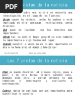 Las 7 Pistas de La Noticia