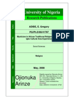 G. E. Adibe - Mysticism in African Traditional Religion (Northern Igbo Cultural Area Experience)