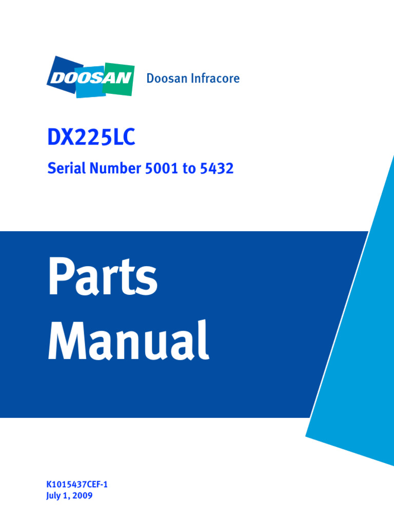 Doosan DX225LC Parts Book