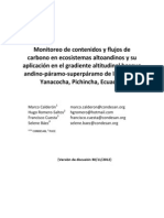 Monitoreo de Carbono en Ecosistemas Altoandinos y Su Aplicación en El Gradiente Altitudinal Bosque Andinov2.0