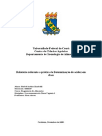 Determinação do índice de acidez em óleos refinados e bruto