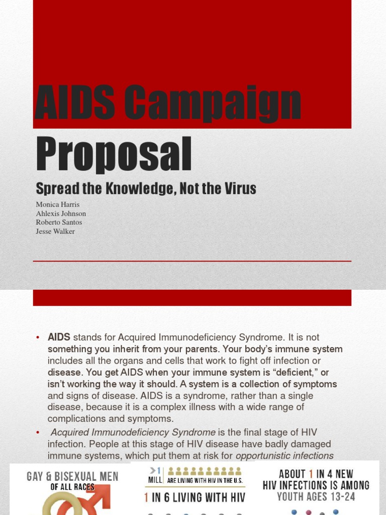aids campaign proposal Hiv/Aids Infection