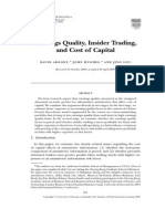 Earnings Quality, Insider Trading, and Cost of Capital: Davidaboody, Johnhughes, Andjingliu