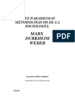 Paradigmas Marx Weber Durkheim