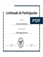 Certificado de Participacion