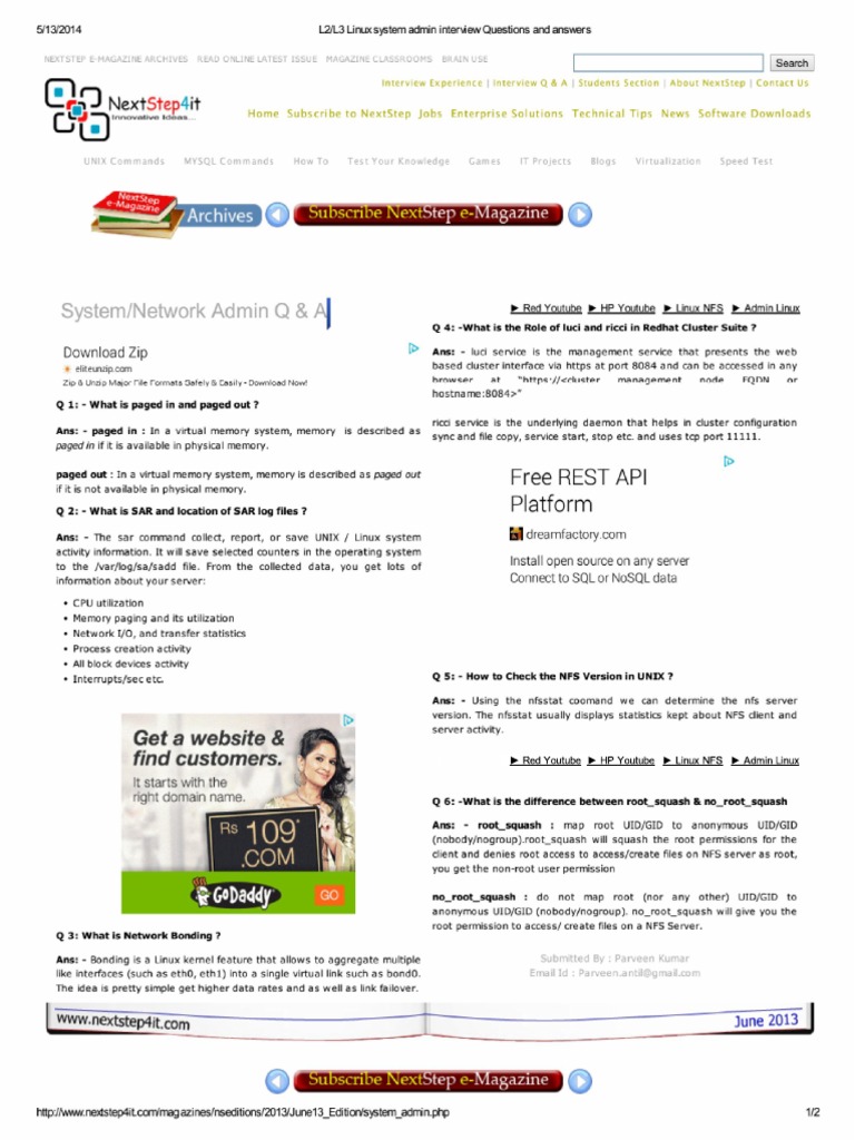 L3 Linux System Admin... W Questions and Answers | PDF | Foreign ...