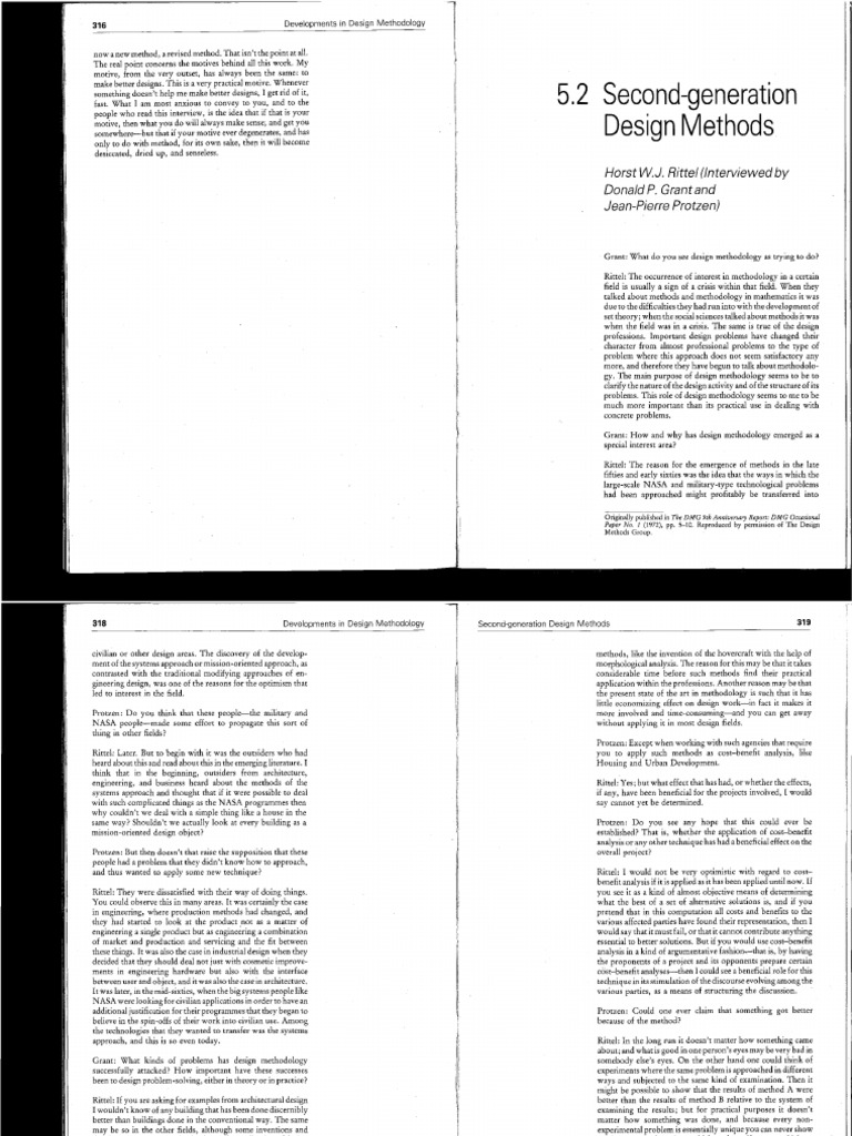 Rittel 1984 Second Generation Design Methods | PDF | Design Methods ...