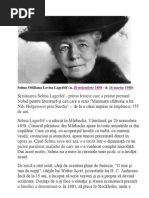 Selma Lagerlöf Minunata Călătorie A Lui Nils Holgersson Prin Suedia