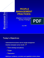 People Management Practices:: Displays To Accompany Survey Findings