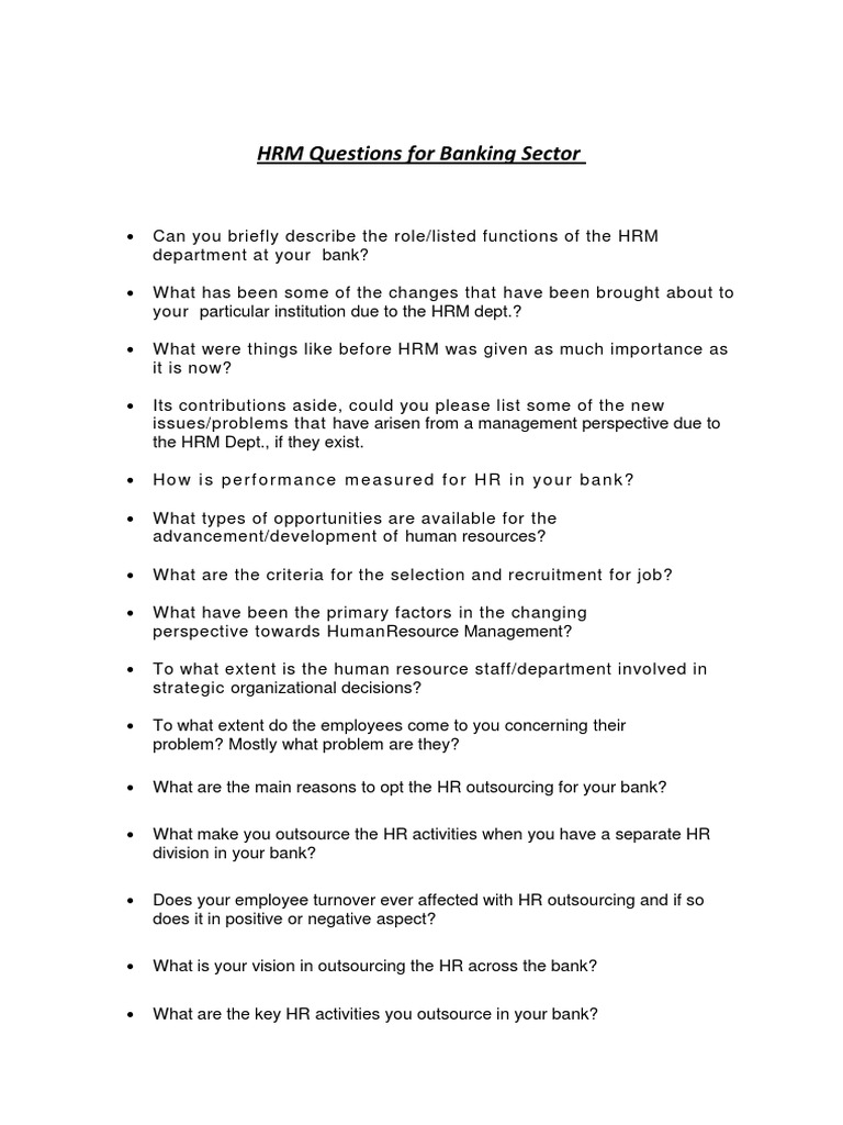 HRM Practices in Banking Sector | PDF