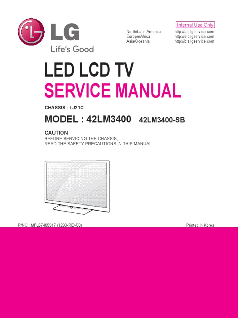 Lg Tv Service Manual