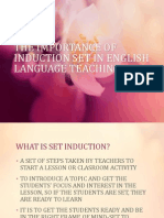 The Importance of Set Induction