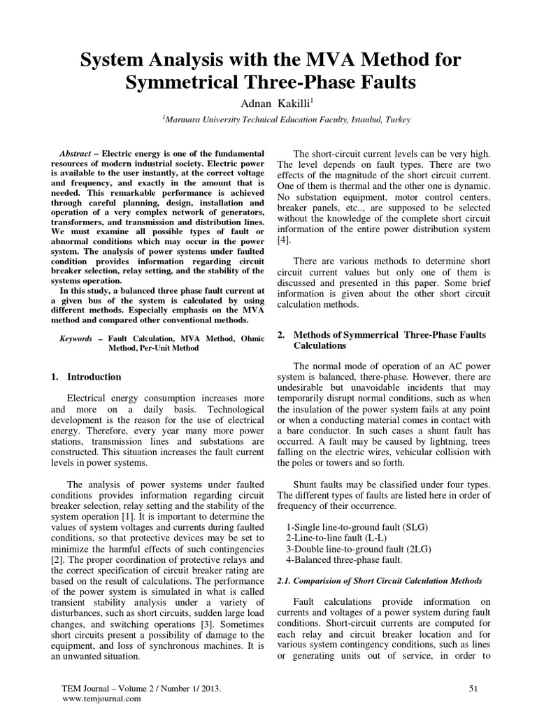 MVA Method for Analyzing Faults | PDF | Electric Power System ...