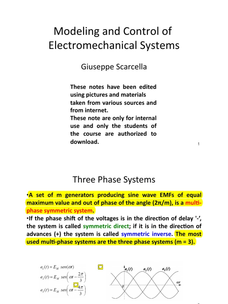 Modeling and Control of Electromechanical Systems | Electrical ...