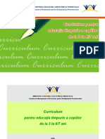 Curriculum Pentru Educaţia Timpurie a Copiilor de La 3 La 6-7 Ani, Romania-2008