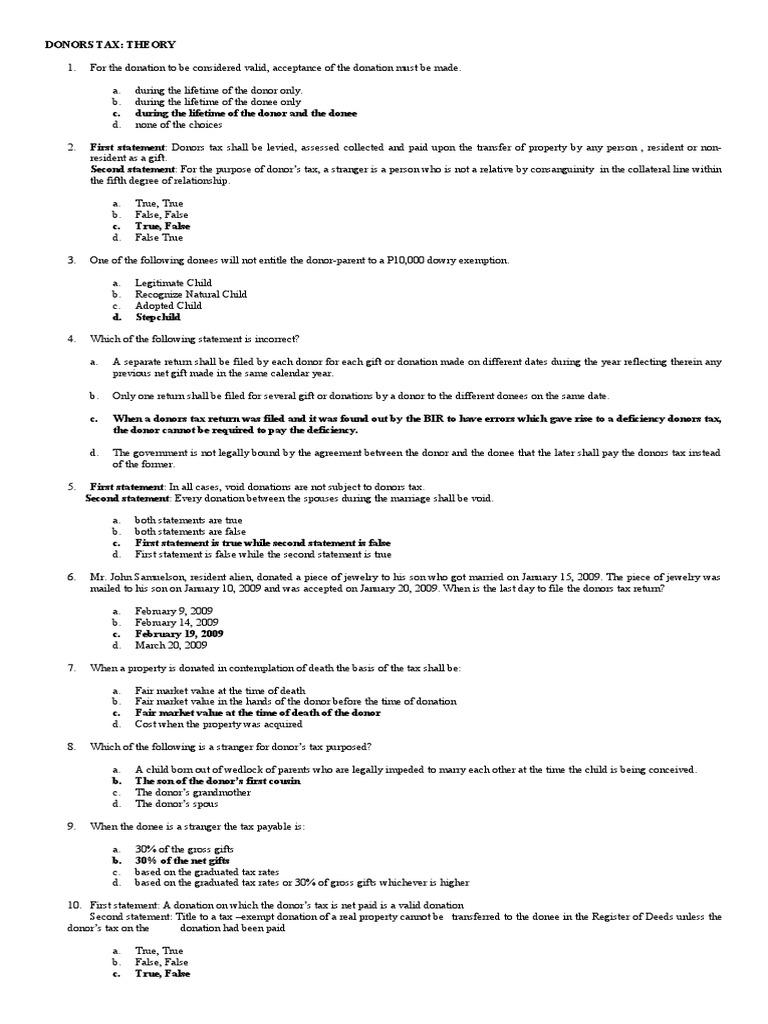 Donor s Tax Law Of Agency Tax Refund