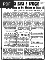 Memória para a criação de um Museu de Arte Moderna em Lisboa - (1)