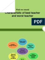 Week Two Tutorial: Characteristic of Best Teacher and Worst Teacher