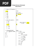 Latihan Matematika Turunan (Soal Dan Pembahasan)