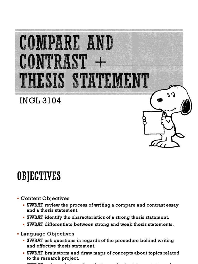 compare and contrast of thesis and dissertation