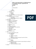 Sumário de Conteúdo Anteprojetos PDF