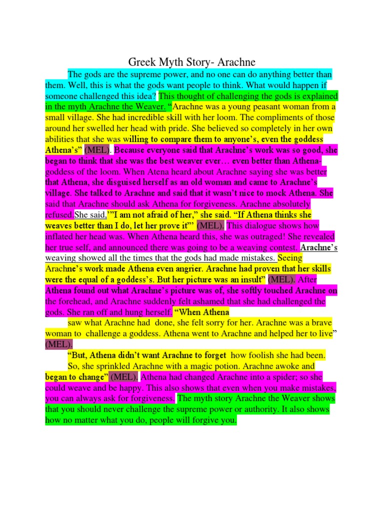 Greek Myth Story | PDF