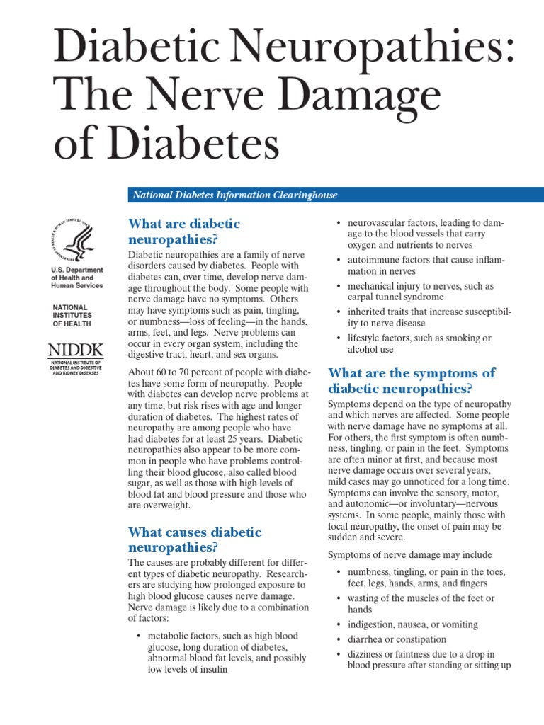 Diabetic Neuropathies | PDF | Peripheral Neuropathy | Paresthesia