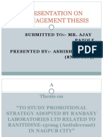 Presentation On Management Thesis