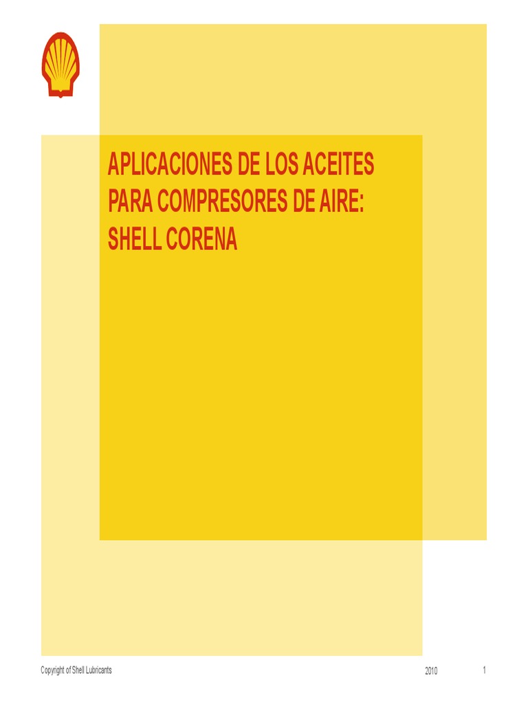 Aceites Shell para Compresores | PDF | Compresor de gas | Gases