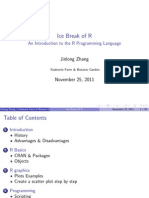 Ice Break of R: An Introduction To The R Programming Language