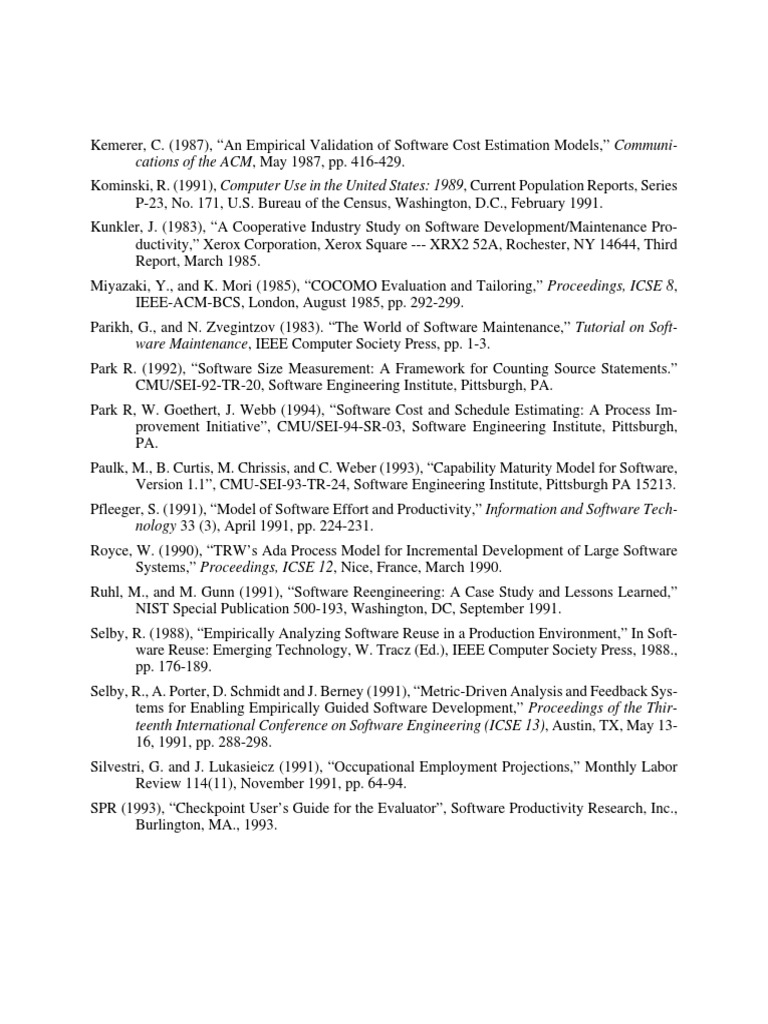 COCOMO 2.0 Software Cost Estimation | PDF | Areas Of Computer Science ...