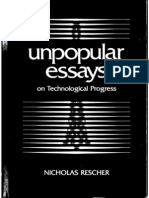 RESCHER, Nicholas. Unpopular Essays on Techonological Progress