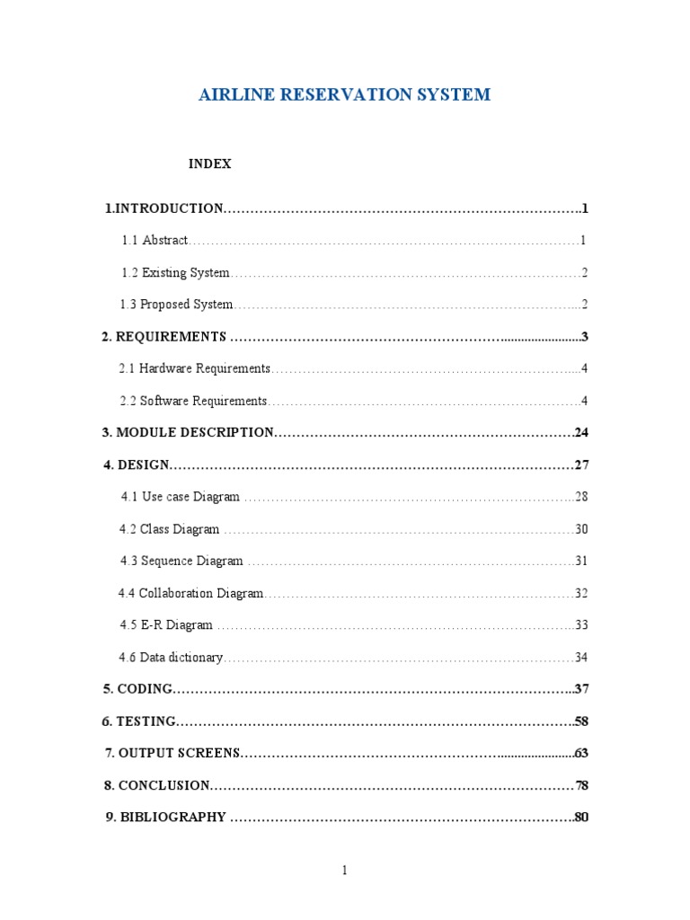 Airline Reservation System Overview | PDF | Databases | Computer ...