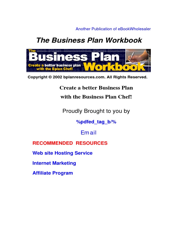 The Business Plan Workbook | PDF | Career & Growth | Finance & Money ...