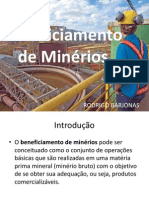 Beneficiamento de Minérios - Aula