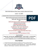 National ASA SP Advanced Camp Flyer & Registeration Form 2014 As of 09-16-13