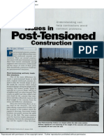 Issues in Post Tensioned