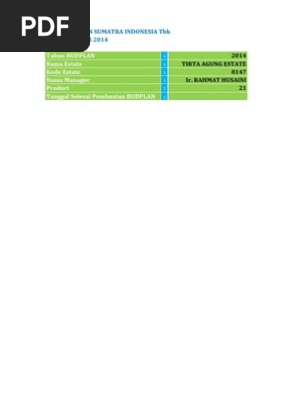Lonsum Budplan 2014 Estate Bearing Mechanical Sodium Chloride