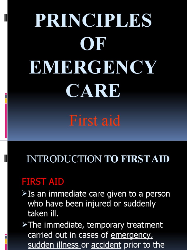 FIRST AID