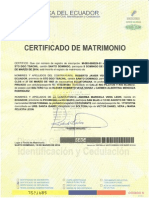 Certificado de Matrimonio 15 Marzo 2014