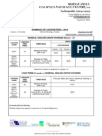 Summary of Course Fees - 2014: General English Group Courses Weeks 1 - 12