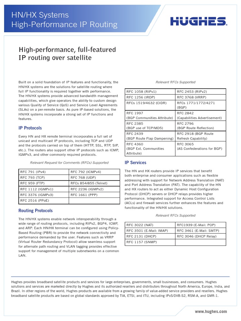 HN HX High Performance IP Routing | PDF | Internet Protocols | Router ...