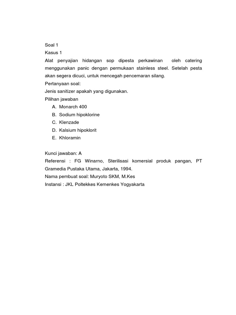 Soal Uji Kompetensi