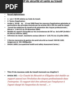 Role De La Chs Prevention Securite